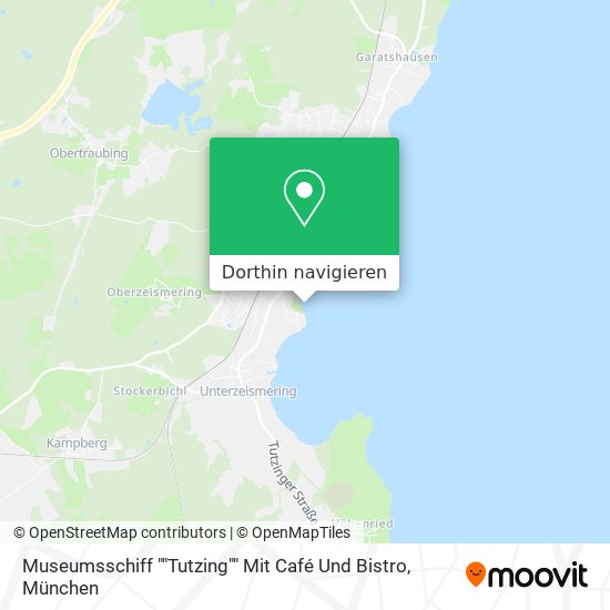Museumsschiff ""Tutzing"" Mit Café Und Bistro Karte