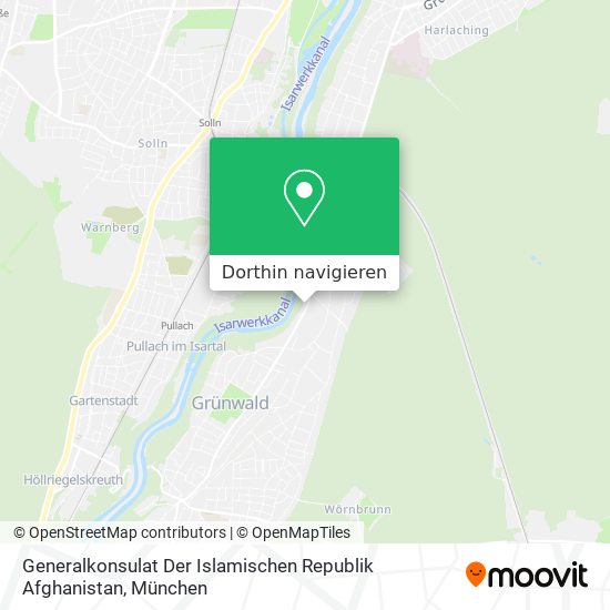 Generalkonsulat Der Islamischen Republik Afghanistan Karte
