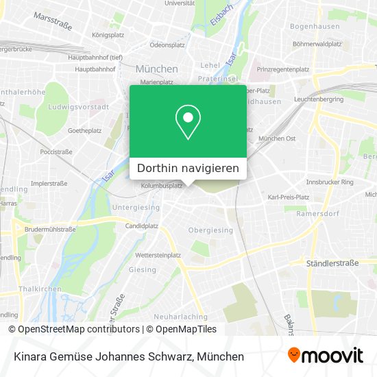 Kinara Gemüse Johannes Schwarz Karte