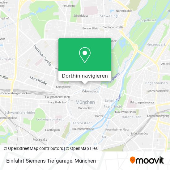 Einfahrt Siemens Tiefgarage Karte