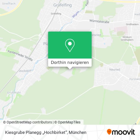 Kiesgrube Planegg „Hochbirket“ Karte