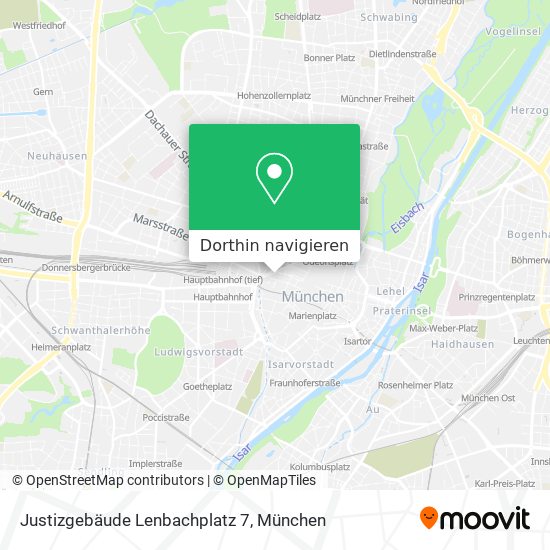 Justizgebäude Lenbachplatz 7 Karte