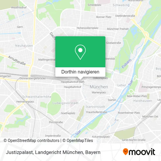 Justizpalast, Landgericht München Karte