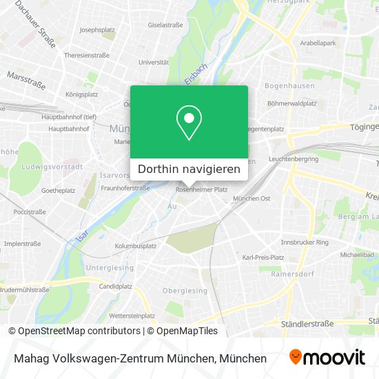 Mahag Volkswagen-Zentrum München Karte