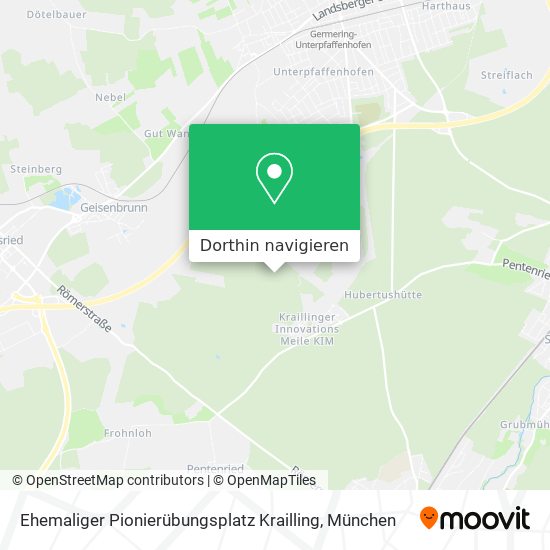 Ehemaliger Pionierübungsplatz Krailling Karte