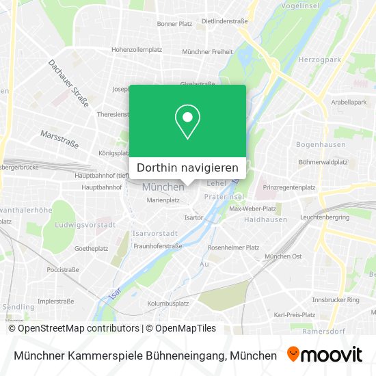 Münchner Kammerspiele Bühneneingang Karte