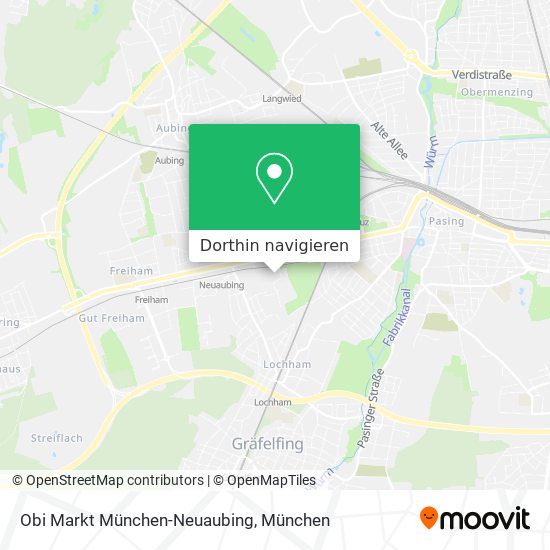 Obi Markt München-Neuaubing Karte