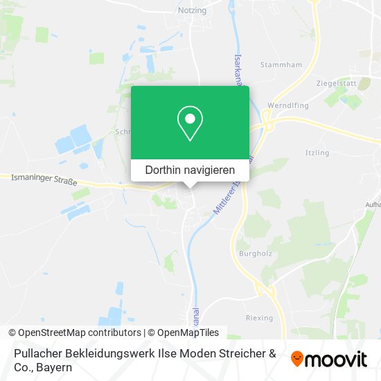 Pullacher Bekleidungswerk Ilse Moden Streicher & Co. Karte