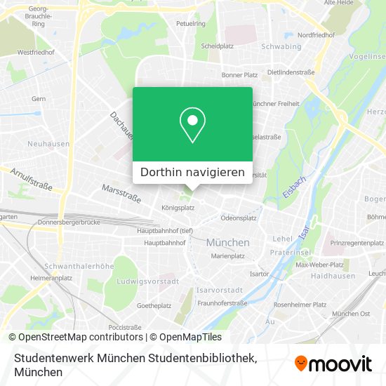 Studentenwerk München Studentenbibliothek Karte