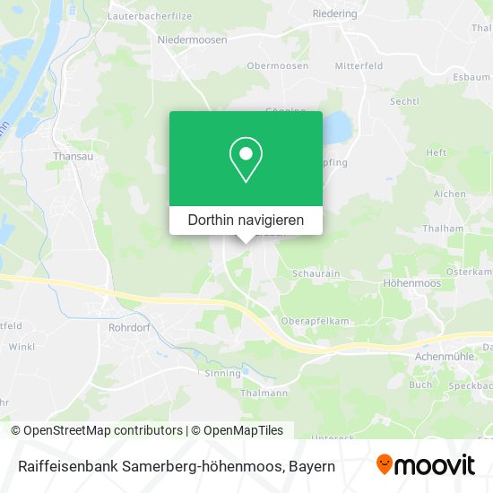 Raiffeisenbank Samerberg-höhenmoos Karte