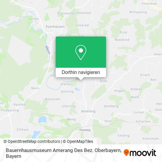 Bauernhausmuseum Amerang Des Bez. Oberbayern Karte