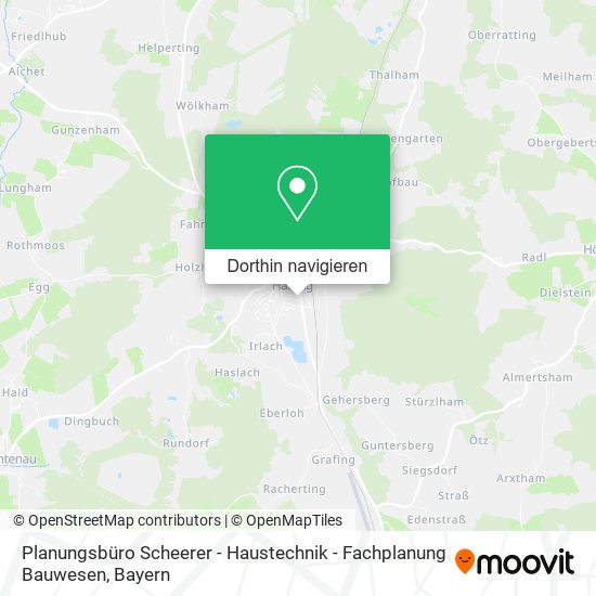 Planungsbüro Scheerer - Haustechnik - Fachplanung Bauwesen Karte