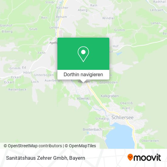 Sanitätshaus Zehrer Gmbh Karte