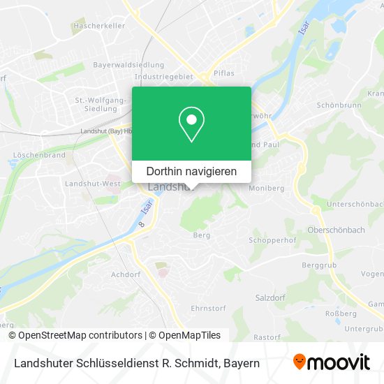 Landshuter Schlüsseldienst R. Schmidt Karte