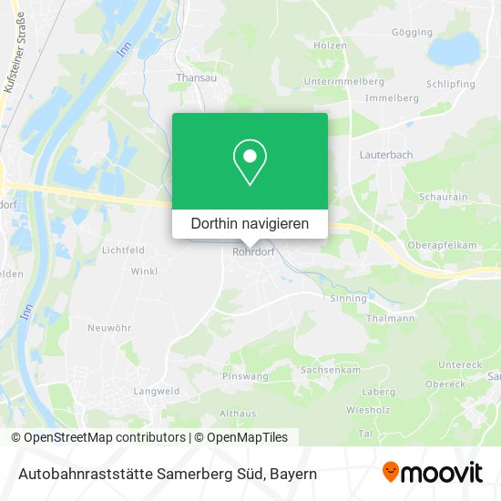 Autobahnraststätte Samerberg Süd Karte