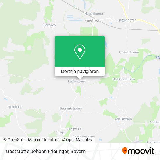 Gaststätte Johann Frietinger Karte