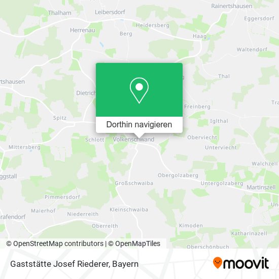Gaststätte Josef Riederer Karte