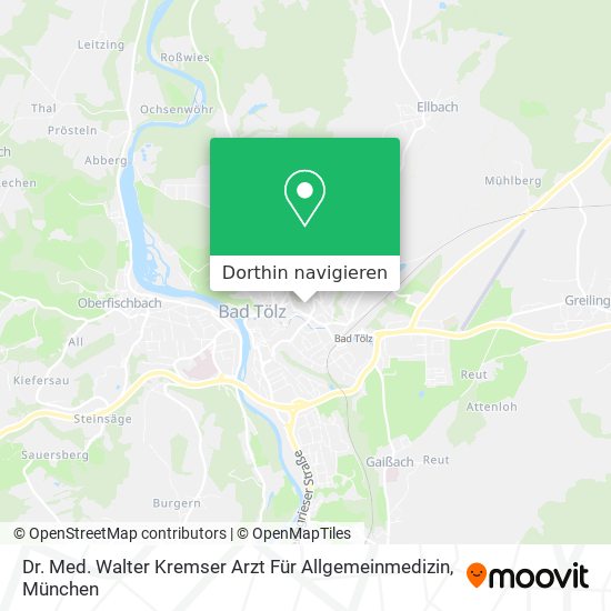 Dr. Med. Walter Kremser Arzt Für Allgemeinmedizin Karte