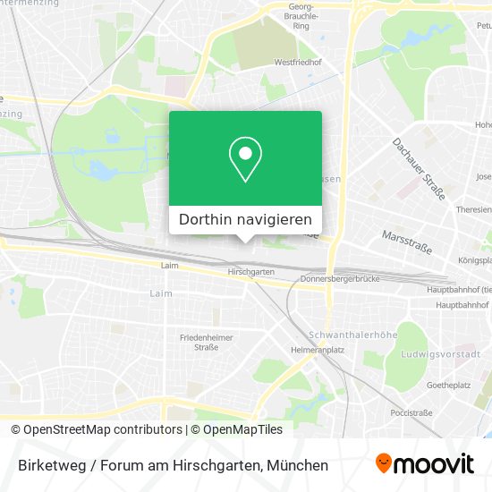 Birketweg / Forum am Hirschgarten Karte