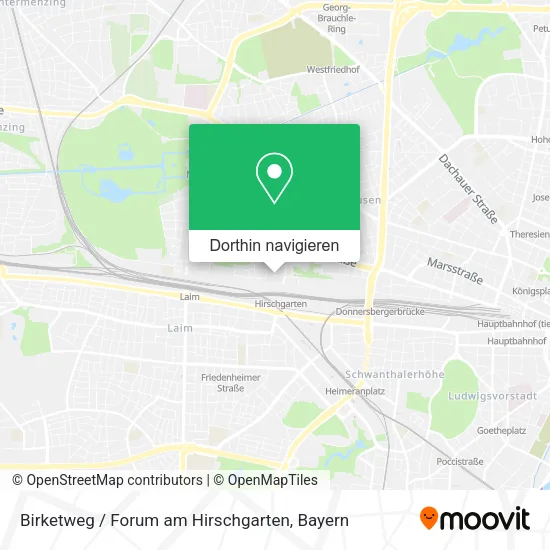 Birketweg / Forum am Hirschgarten Karte