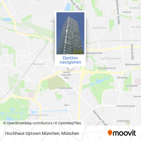 Hochhaus Uptown München Karte