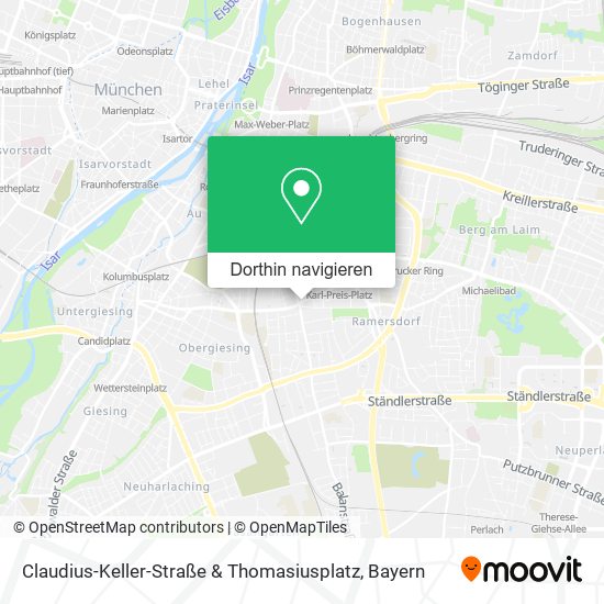 Claudius-Keller-Straße & Thomasiusplatz Karte