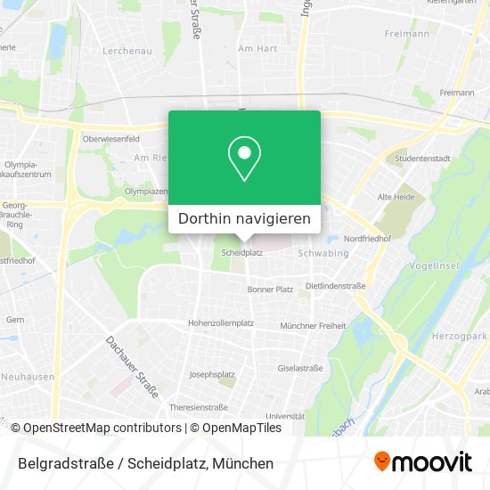 Belgradstraße / Scheidplatz Karte