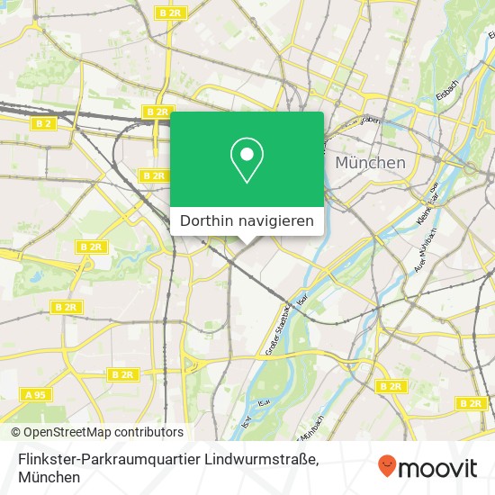 Flinkster-Parkraumquartier Lindwurmstraße Karte