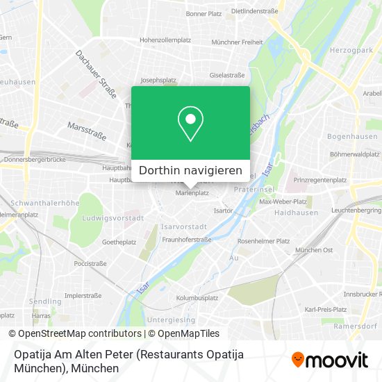 Opatija Am Alten Peter (Restaurants Opatija München) Karte
