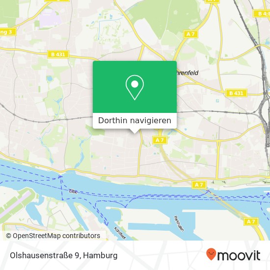 Olshausenstraße 9 Karte