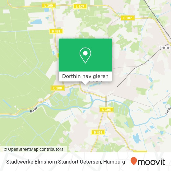 Stadtwerke Elmshorn Standort Uetersen Karte