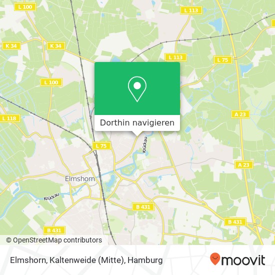 Elmshorn, Kaltenweide (Mitte) Karte