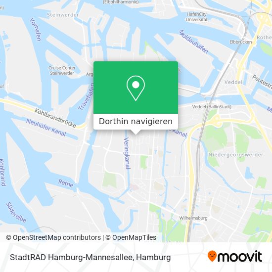 StadtRAD Hamburg-Mannesallee Karte