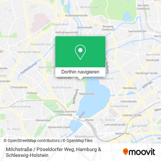 Milchstraße / Pöseldorfer Weg Karte