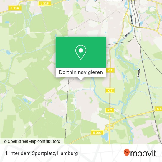 Hinter dem Sportplatz Karte