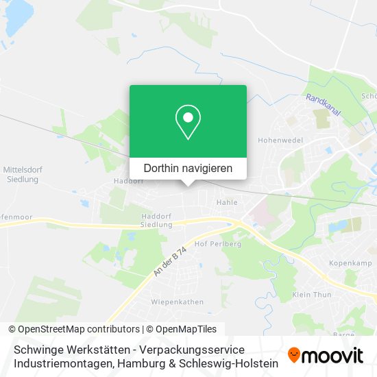Schwinge Werkstätten - Verpackungsservice Industriemontagen Karte