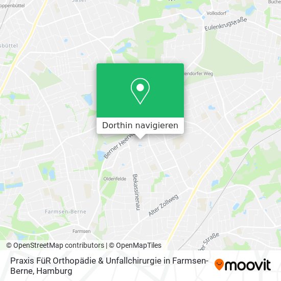 Praxis FüR Orthopädie & Unfallchirurgie in Farmsen-Berne Karte