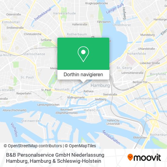 B&B Personalservice GmbH Niederlassung Hamburg Karte