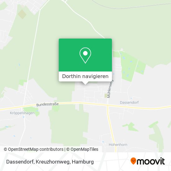 Dassendorf, Kreuzhornweg Karte