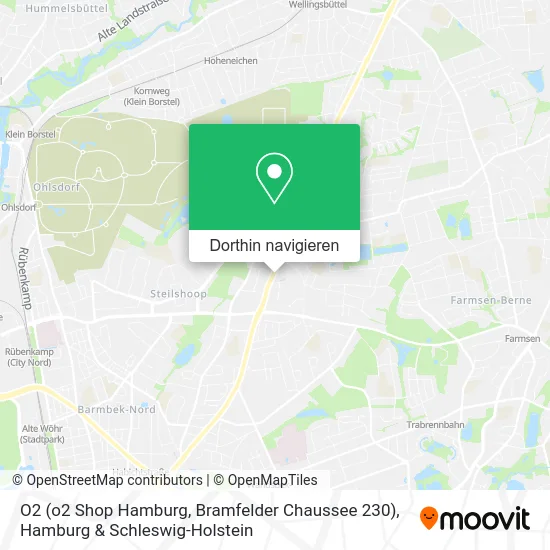 O2 (o2 Shop Hamburg, Bramfelder Chaussee 230) Karte