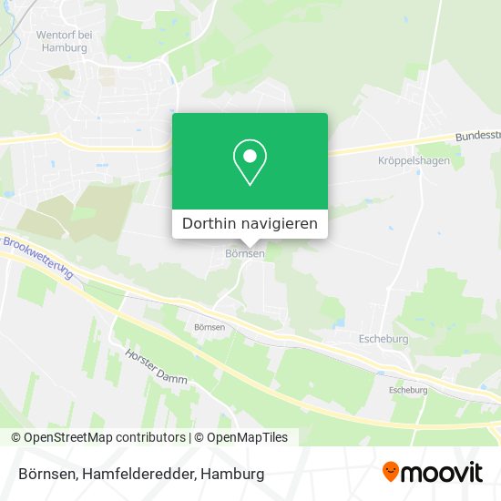 Börnsen, Hamfelderedder Karte