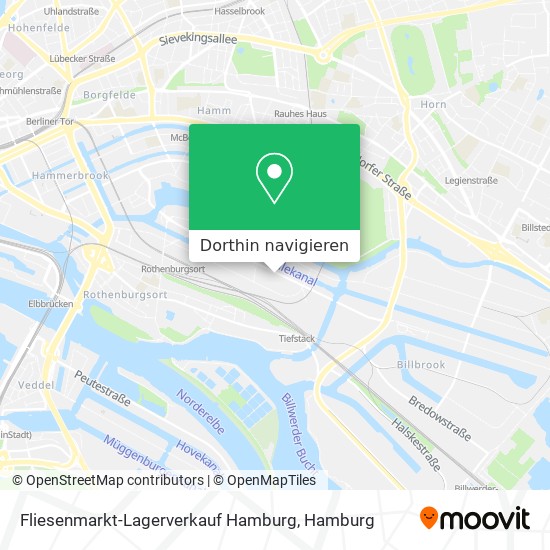 Fliesenmarkt-Lagerverkauf Hamburg Karte