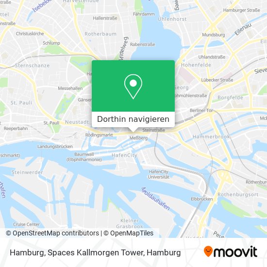 Hamburg, Spaces Kallmorgen Tower Karte