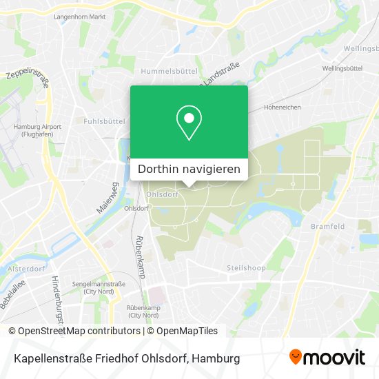 Kapellenstraße Friedhof Ohlsdorf Karte