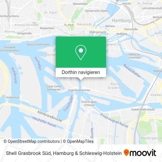 Shell Grasbrook Süd Karte