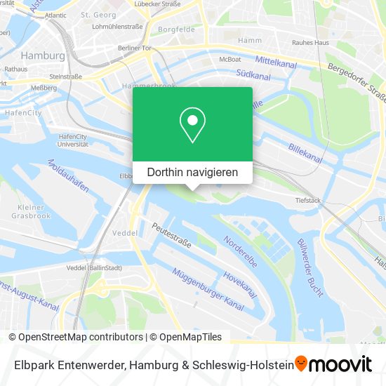 Elbpark Entenwerder Karte