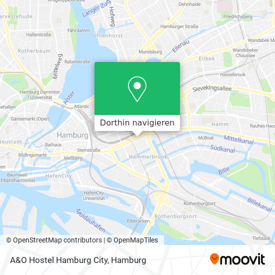 A&O Hostel Hamburg City Karte