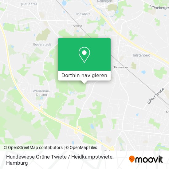 Hundewiese Grüne Twiete / Heidkampstwiete Karte