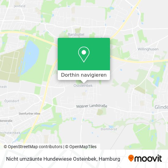 Nicht umzäunte Hundewiese Osteinbek Karte