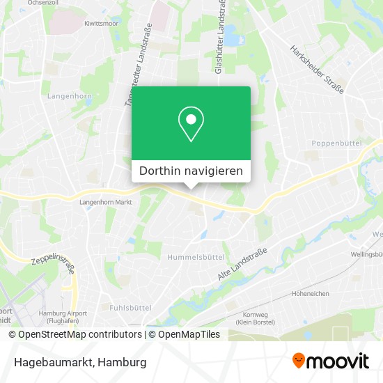 Wie komme ich zu dem Hagebaumarkt in Wandsbek mit dem Bus oder der U-Bahn?